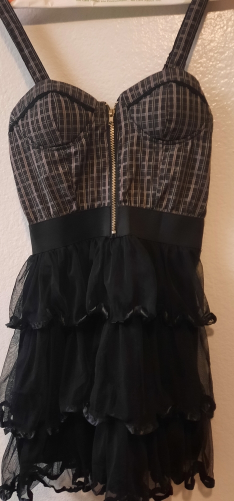 Cute black ruffled dress